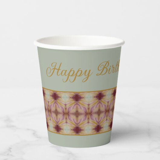 Extravagantes Dekorativ Gemustert Pappbecher (Vorderseite)