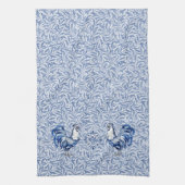 Extravagantes Delft-Blau-Weiß-Roster-Huhn Geschirrtuch (Vertikal)