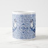 Extravagantes Delft-Blau-Weiß-Roster-Huhn Jumbo-Tasse (Vorderseite)