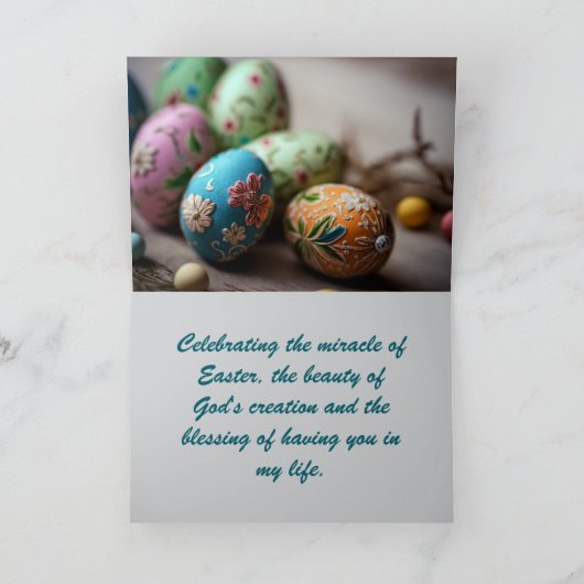 EXTRAVAGANTES EASTER EGG - RELIGIÖSE KARTE (Innenseite)