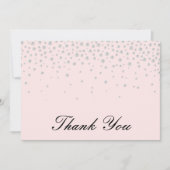 Extravagantes Elegant Diamond-Kalligraphieskript Dankeskarte (Vorderseite)