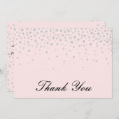 Extravagantes Elegant Diamond-Kalligraphieskript Dankeskarte (Vorne/Hinten)