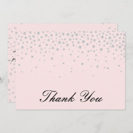 Extravagantes Elegant Diamond-Kalligraphieskript Dankeskarte