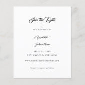 Extravagantes elegantes Foto Save the Date (Rückseite)