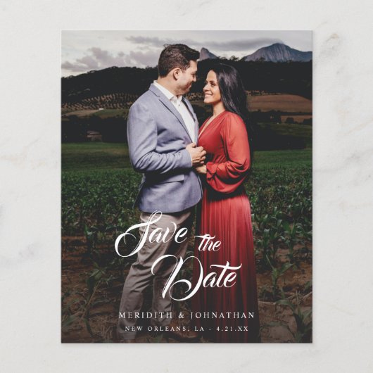 Extravagantes elegantes Foto Save the Date (Vorderseite)