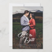 Extravagantes elegantes Foto Save the Date Einladung (Vorderseite)