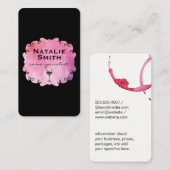 Extravagantes Etikett Wein mit Weinstock Visitenkarte (Vorne/Hinten)