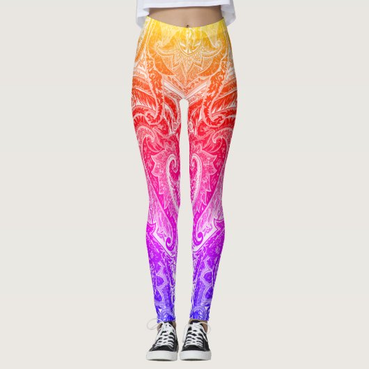 Extravagantes Farbdesign Leggings (Vorderseite)