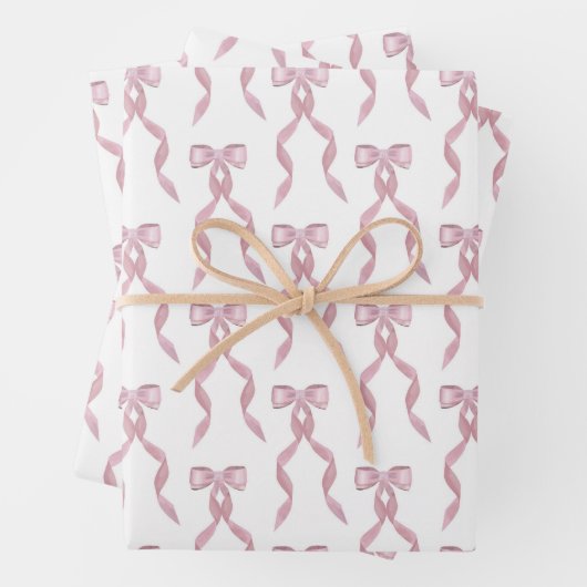 Extravagantes Farbrosa Muster Geschenkpapier Set (Beispiel)