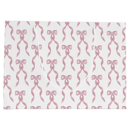 Extravagantes Farbrosa Muster Große Geschenktüte (Rückseite)