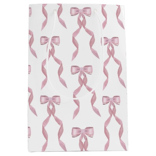 Extravagantes Farbrosa Muster Mittlere Geschenktüte (Vorderseite)