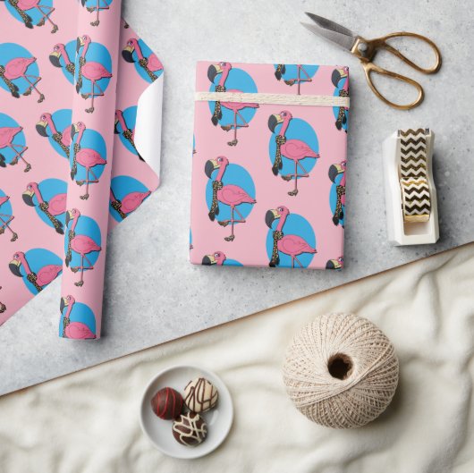 Extravagantes Flamingo Glossy Wrapping Paper, 30"  Geschenkpapier (Kunsthandwerk)