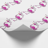 Extravagantes Flamingo-Verpackungs-Papier Geschenkpapier (Ecke)