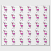 Extravagantes Flamingo-Verpackungs-Papier Geschenkpapier (Flach)