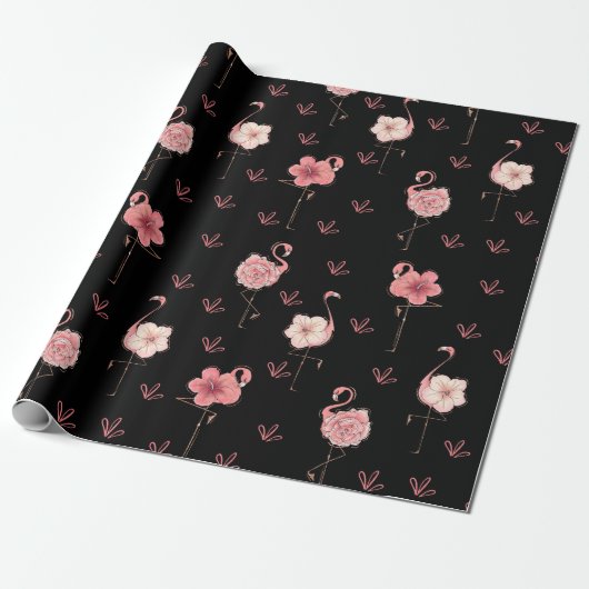 Extravagantes Flamingos Wrapping Paper Geschenkpapier (Ungerollt)