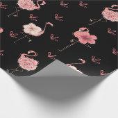 Extravagantes Flamingos Wrapping Paper Geschenkpapier (Ecke)