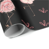 Extravagantes Flamingos Wrapping Paper Geschenkpapier (Rolleneckpunkt)