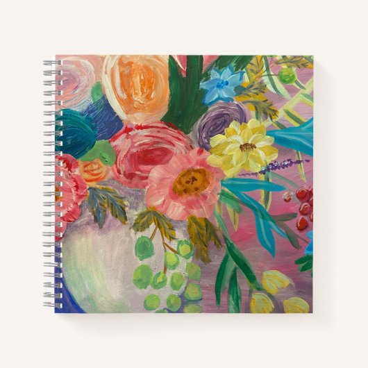 Extravagantes florales Spiralnotebook Notizblock (Vorderseite)