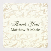 Extravagantes Folienzmuster Vielen Dank Etiketten (Design 2)