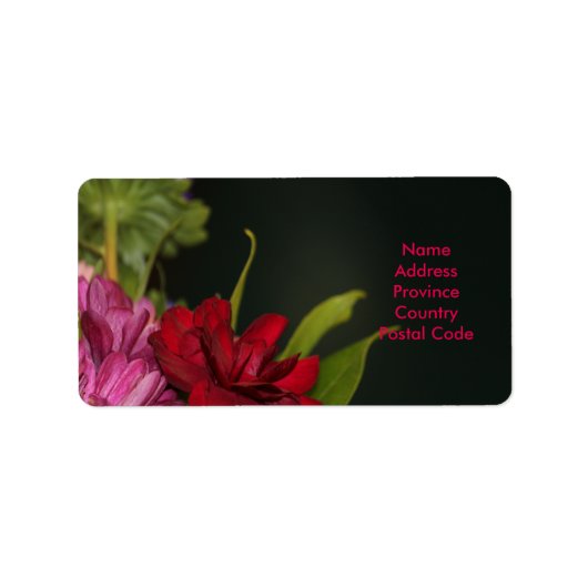 Extravagantes Formblatt Adressaufkleber (Vorne)