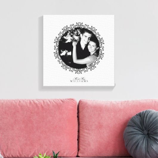 Extravagantes Foto aus Schwarz und Weiß Leinwanddruck (Insitu (Wohnzimmer))