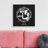 Extravagantes Foto aus Schwarz und Weiß Leinwanddruck (Insitu (Wohnzimmer))