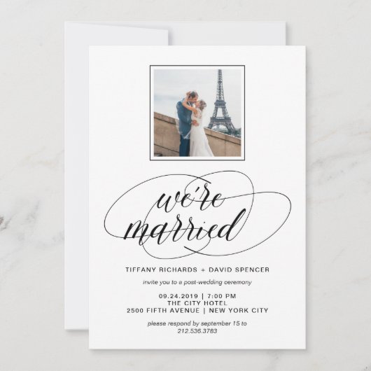 Extravagantes Foto für Schwarz und Weiß | Wir sind Einladung (Vorderseite)