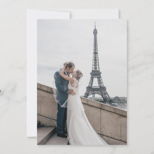 Extravagantes Foto für Schwarz und Weiß | Wir sind Einladung (Rückseite)