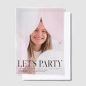 Extravagantes Foto Grad Einladung | Lasst uns Part (Versetzt)