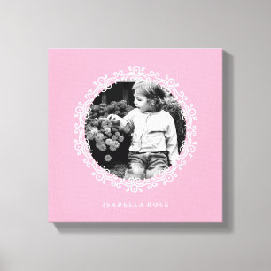 Extravagantes Foto mit rosa Dekorrahmen Leinwanddruck