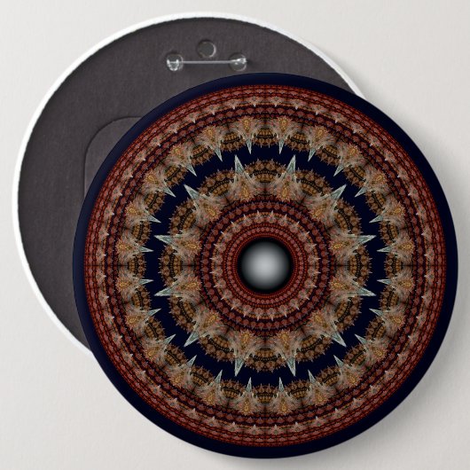 Extravagantes Fraktal Button (Vorne & Hinten)