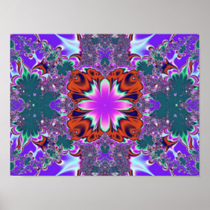 Extravagantes Fraktal-Poster Poster