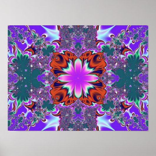 Extravagantes Fraktal-Poster Poster (Vorne)