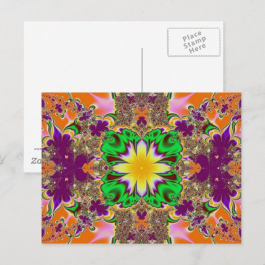 Extravagantes Fraktal Postkarte (Vorne/Hinten)