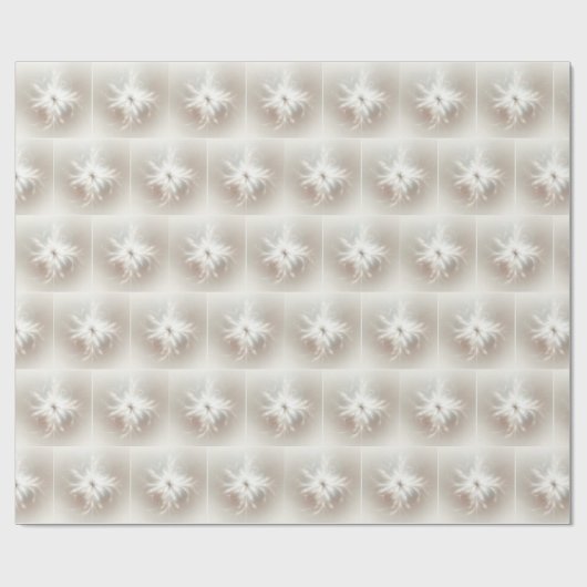 Extravagantes Fraktal Schneeflocken Geschenkpapier (Flach)