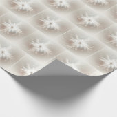 Extravagantes Fraktal Schneeflocken Geschenkpapier (Ecke)