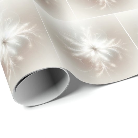 Extravagantes Fraktal Schneeflocken Geschenkpapier (Rolleneckpunkt)