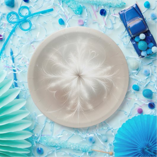 Extravagantes Fraktal Snowflake Pappteller (Party)