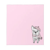Extravagantes Französisches Bulldog Notepad Notizblock (Vorderseite)