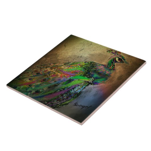 Extravagantes Gefieder Fliese (Seite)