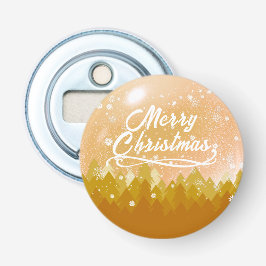 Extravagantes Gold Friedlich Snow Forest Frohe Wei Flaschenöffner