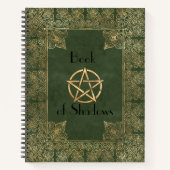Extravagantes Gold & Green Book of Shadows Notizblock (Vorderseite)