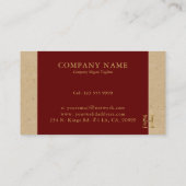 Extravagantes Gold Letter H Monogramm auf Rot und  Visitenkarte (Rückseite)