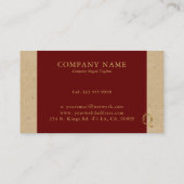 Extravagantes Gold Letter Q Monogramm auf Rot und  Visitenkarte (Rückseite)