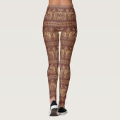 Extravagantes Gold-Pfauenmuster Leggings (Rückseite)