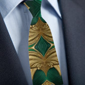 Extravagantes Gold und Emerald Necktie Krawatte
