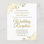 Extravagantes Gold & White Wedding Reception BUDGE (Vorderseite)