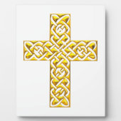 Extravagantes Goldenes Kreuz Fotoplatte (Vorderseite)