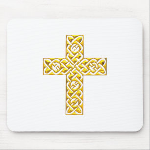 Extravagantes Goldenes Kreuz Mousepad
