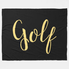 Extravagantes GOLF-Skript auf fett moderner Elegan Fleecedecke